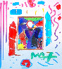 Dega Man Collage, Ver. 1 Unique 1998 14x12 Works on Paper (not prints) by Peter Max - 0