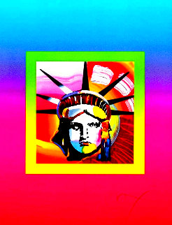 Liberty Head on Blends Ver. II 31x27 Limited Edition Print - Peter Max Liberty Head on Blends Ver. II 31x27 Limited Edition Print - Peter Max