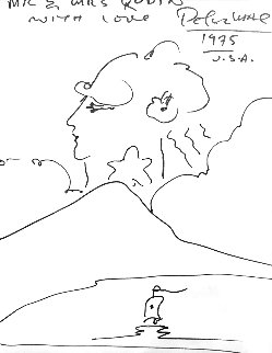 Untitled Drawing 1975 15x13 Drawing - Peter Max Untitled Drawing 1975 15x13 Drawing - Peter Max