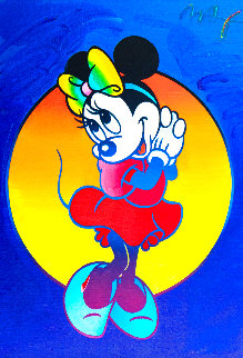 Minnie Mouse (Full Body) Unique 1996 21x27 Original Painting - Peter Max