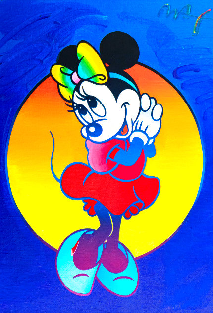 Minnie Mouse (Full Body) Unique 1996 21x27 Original Painting by Peter Max