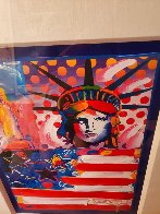 God Bless America II 2001 Unique 37x31 Works on Paper (not prints) by Peter Max - 2 God Bless America II 2001 Unique 37x31 Works on Paper (not prints) by Peter Max - 2