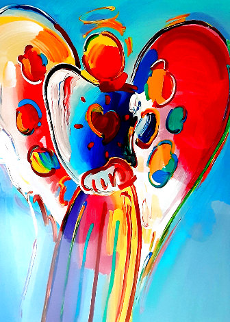 Angel with Heart 2015 - Huge Limited Edition Print - Peter Max