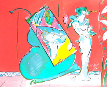 Les Mondrian Ladies 1988 Huge Limited Edition Print - Peter Max Les Mondrian Ladies 1988 Huge Limited Edition Print - Peter Max