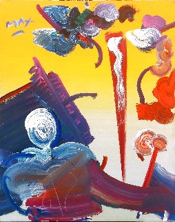 Sage (Abstract) 1989 30x24 Original Painting - Peter Max Sage (Abstract) 1989 30x24 Original Painting - Peter Max