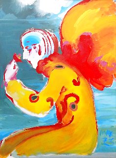 Angel 1978 40x30 Huge Original Painting - Peter Max Angel 1978 40x30 Huge Original Painting - Peter Max