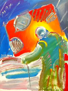 Sage With Cane 1990 24x18 Original Painting - Peter Max Sage With Cane 1990 24x18 Original Painting - Peter Max