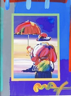 Umbrella Man on Blends Unique 2005 21x23 Works on Paper (not prints) - Peter Max Umbrella Man on Blends Unique 2005 21x23 Works on Paper (not prints) - Peter Max