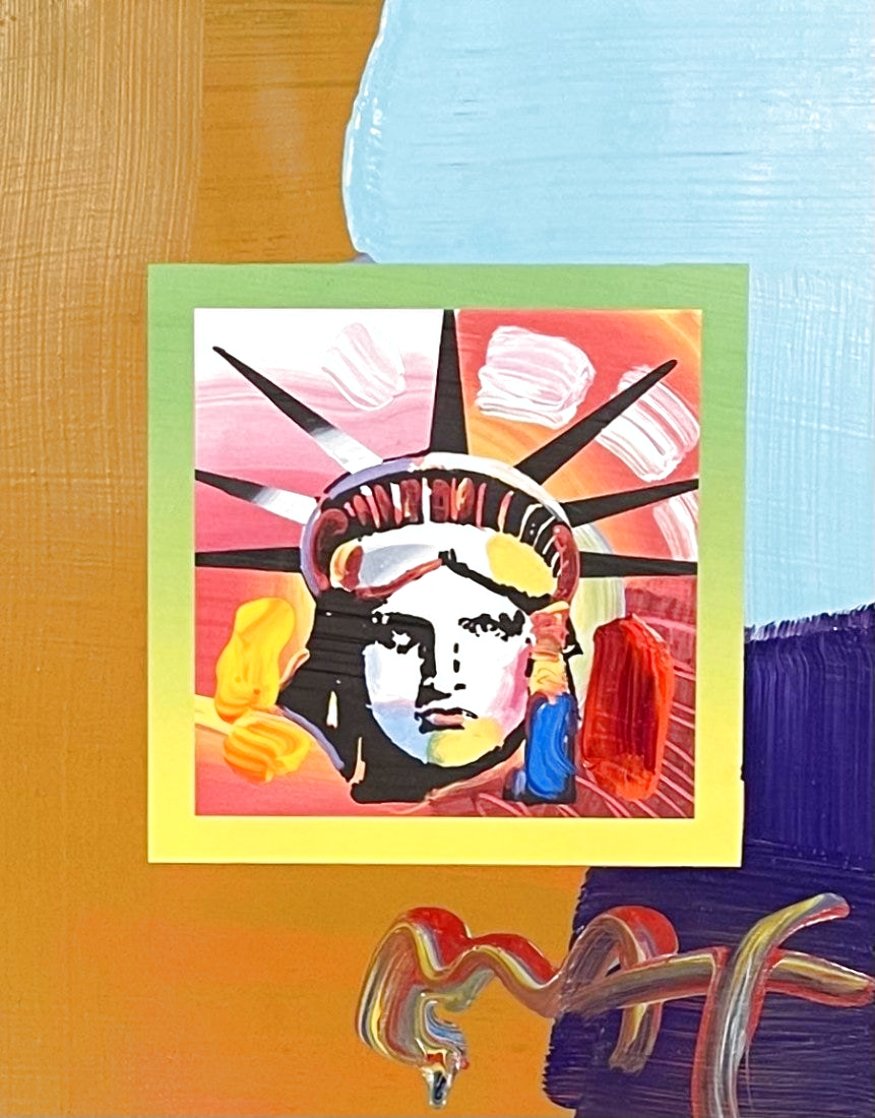 Liberty Head Unique 2007 21x19 Works on Paper (not prints) by Peter Max Liberty Head Unique 2007 21x19 Works on Paper (not prints) by Peter Max