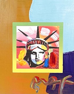 Liberty Head Unique 2007 21x19 Works on Paper (not prints) - Peter Max Liberty Head Unique 2007 21x19 Works on Paper (not prints) - Peter Max