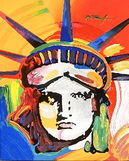 Liberty Head Unique 2006 29x25 Works on Paper (not prints) - Peter Max Liberty Head Unique 2006 29x25 Works on Paper (not prints) - Peter Max
