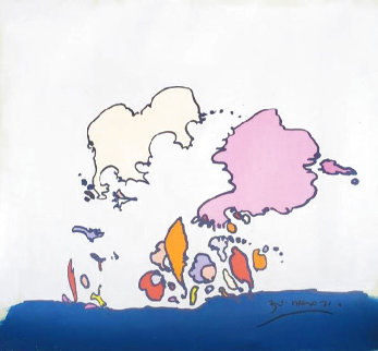 Hidden Profile III 1971 24x24 Original Painting - Peter Max Hidden Profile III 1971 24x24 Original Painting - Peter Max