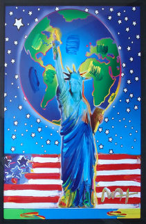 Peace on Earth 2001 24x18 Works on Paper (not prints) - Peter Max Peace on Earth 2001 24x18 Works on Paper (not prints) - Peter Max