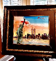 9-11 Series Statue of Liberty And Twin Towers 2011 27x31 w Remarque Other by Peter Max - 2