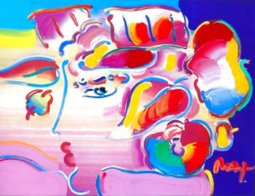 Profile Series No. 7 Unique 2001 33x39 Works on Paper (not prints) - Peter Max Profile Series No. 7 Unique 2001 33x39 Works on Paper (not prints) - Peter Max
