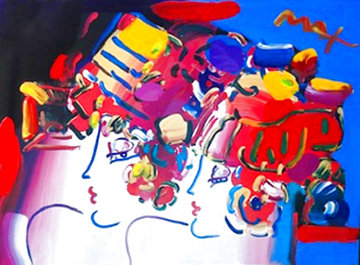 Mondrian Ladies Unique 1999 29x36 Works on Paper (not prints) - Peter Max Mondrian Ladies Unique 1999 29x36 Works on Paper (not prints) - Peter Max
