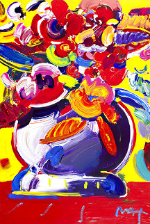 Flowers II 2008 Unique Poster Works on Paper (not prints) - Peter Max Flowers II 2008 Unique Poster Works on Paper (not prints) - Peter Max