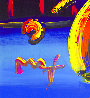 Flowers I (Blue) Unique Poster 2008 Works on Paper (not prints) by Peter Max - 1