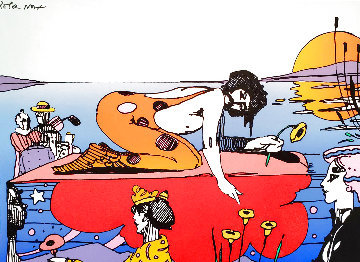 Psychedelic Vintage Suite of 4 AP, 1975 Limited Edition Print - Peter Max Psychedelic Vintage Suite of 4 AP, 1975 Limited Edition Print - Peter Max