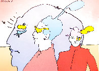 Psychedelic Vintage Suite of 4 AP, 1975 Limited Edition Print by Peter Max - 1 Psychedelic Vintage Suite of 4 AP, 1975 Limited Edition Print by Peter Max - 1