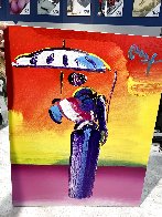 Sage With Umbrella And Cane 2004 42x36 Huge Works on Paper (not prints) by Peter Max - 2 Sage With Umbrella And Cane 2004 42x36 Huge Works on Paper (not prints) by Peter Max - 2