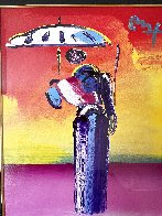 Sage With Umbrella And Cane 2004 42x36 Huge Works on Paper (not prints) by Peter Max - 4 Sage With Umbrella And Cane 2004 42x36 Huge Works on Paper (not prints) by Peter Max - 4