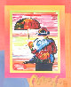 Umbrella Man on Blends Unique 2005 10x8 Works on Paper (not prints) by Peter Max - 0