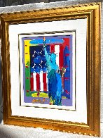 Patriotic Series: Full Liberty with Flag Unique 2006 33x29 Works on Paper (not prints) by Peter Max - 2
