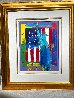 Patriotic Series: Full Liberty with Flag Unique 2006 33x29 Works on Paper (not prints) by Peter Max - 1