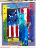 Patriotic Series: Full Liberty with Flag Unique 2006 33x29 Works on Paper (not prints) by Peter Max - 3