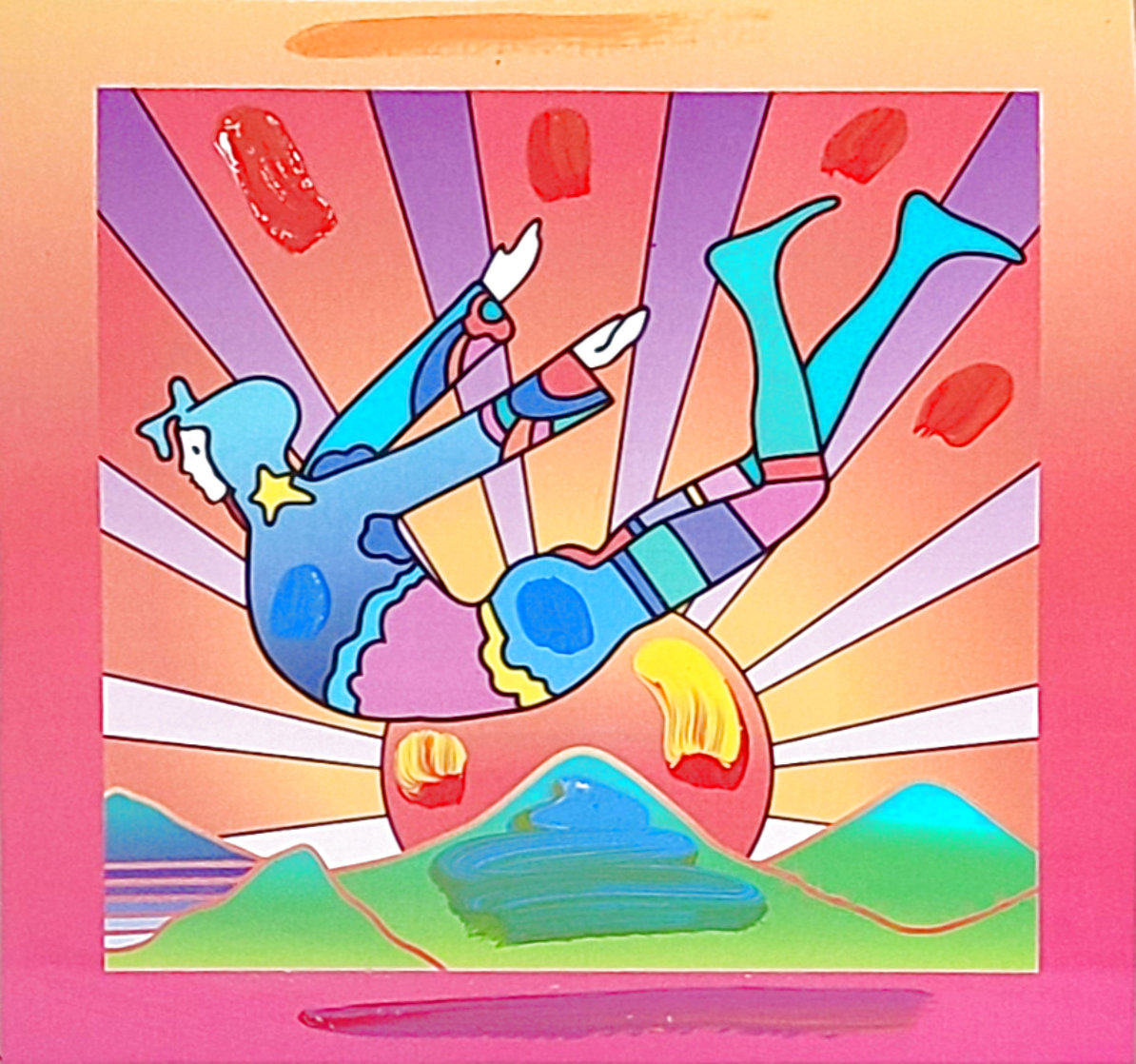 Cosmic Jumper Unique 2005 30x26 Works on Paper (not prints) by Peter Max