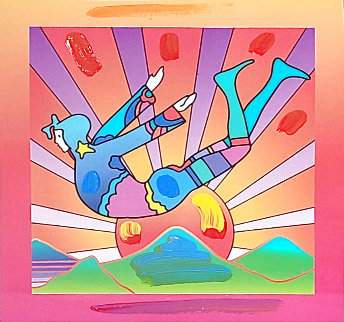 Cosmic Jumper Unique 2005 30x26 Works on Paper (not prints) - Peter Max