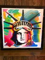 Liberty Head 42x42 Huge Original Painting by Peter Max - 1