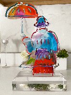 Umbrella Man Acrylic Sculpture Unique 2018 12 in Sculpture by Peter Max - 0 Umbrella Man Acrylic Sculpture Unique 2018 12 in Sculpture by Peter Max - 0