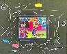 Mona Lisa Collage Unique 21x22 Works on Paper (not prints) by Peter Max - 0