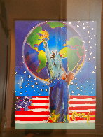 Peace on Earth Unique 2002 40x34 Huge Works on Paper (not prints) by Peter Max - 2