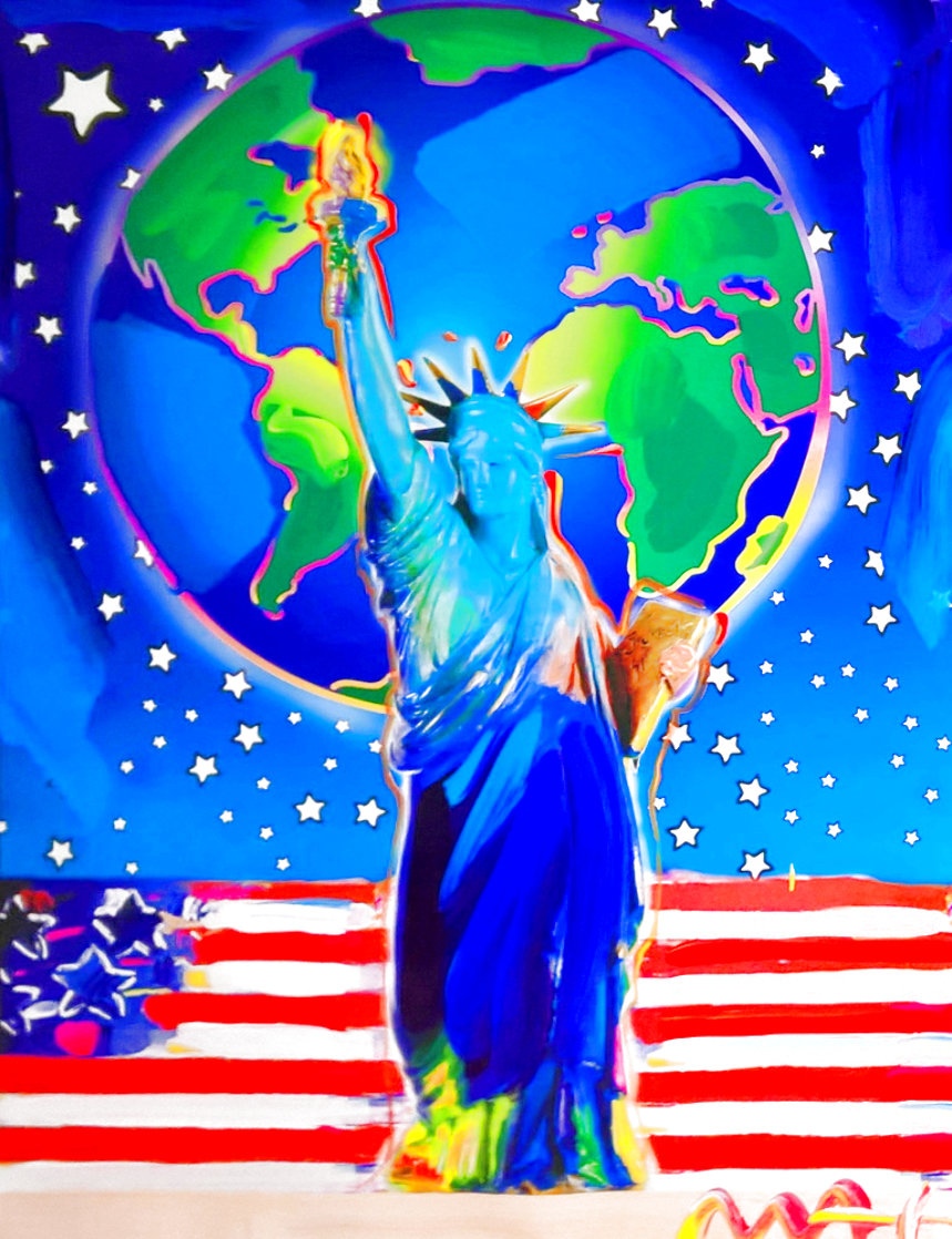 Peace on Earth Unique 2002 40x34 Huge Works on Paper (not prints) by Peter Max