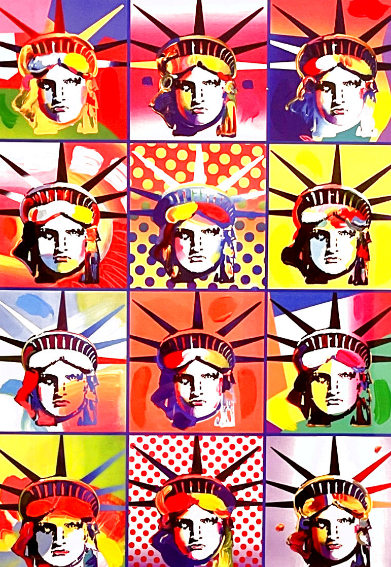 Liberty And Justice For All Unique 2005 40x34 Works on Paper (not prints) by Peter Max