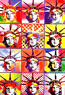 Liberty And Justice For All Unique 2005 40x34 Works on Paper (not prints) by Peter Max - 0
