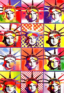 Liberty And Justice For All Unique 2005 40x34 Works on Paper (not prints) - Peter Max