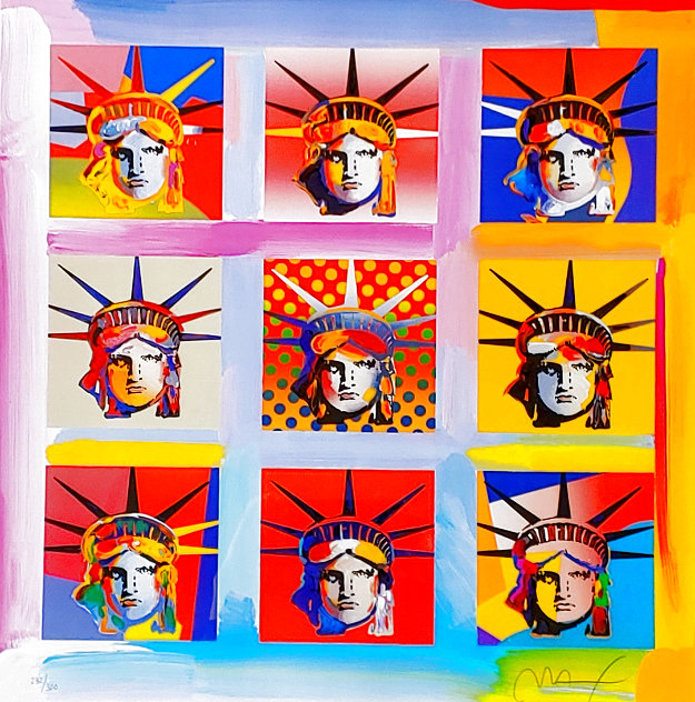 Nine Liberties 2004 Limited Edition Print by Peter Max