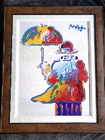 Umbrella Man on Blend Ver. II #106 Unique 2016 27x22 Original Painting by Peter Max - 8