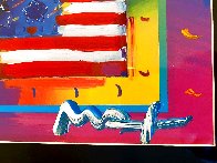 Flag with Heart 2006 14x16 Works on Paper (not prints) by Peter Max - 4 Flag with Heart 2006 14x16 Works on Paper (not prints) by Peter Max - 4
