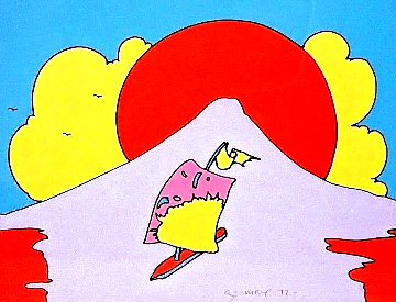 Floating in Peace 1972 Vintage Limited Edition Print - Peter Max