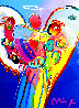 Angel With Heart Unique 2000 42x36 Huge Works on Paper (not prints) by Peter Max - 0