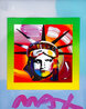 Liberty Head II on Blends Unique 2006 10x8 Mixed Media - 24x22 Works on Paper (not prints) by Peter Max - 0