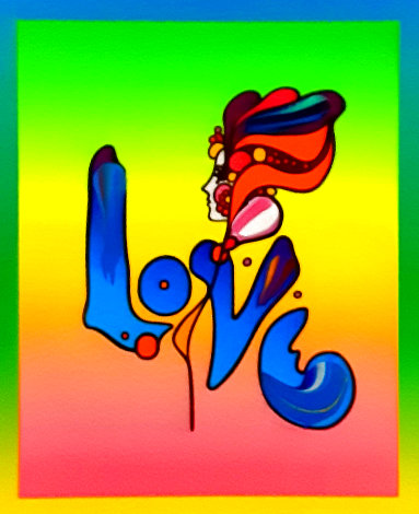 Love on Blends Unique 2006 10x8 Works on Paper (not prints) - Peter Max