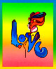 Love on Blends Unique 2006 10x8 Works on Paper (not prints) by Peter Max - 0