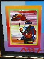 Umbrella Man on Blends Unique 2005 10x8 Works on Paper (not prints) by Peter Max - 1
