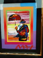 Umbrella Man on Blends Unique 2005 10x8 Works on Paper (not prints) by Peter Max - 2